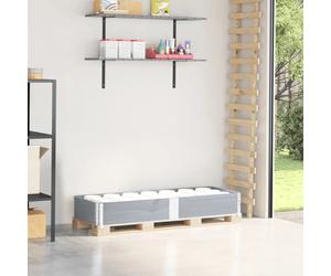 Pallet Collar Grey 150x50 cm Pine Wood Stackable Foldable Hinged Corners 21.5cm