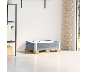 Pallet collar Grey 80x60cm Solid Pine Wood Stackable Foldable 21.5cm with hinges