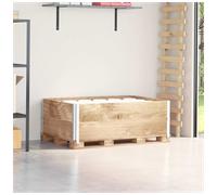 Pallet Collar Solid Pine Wood Black 120x80 cm Stackable Foldable 2pcs GalvHinge