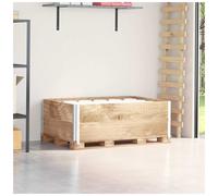 Pallet Collar Solid Pine Wood Black 120x80 cm Stackable Foldable 2pcs GalvHinge
