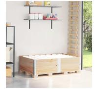 Pallet Collar Solid Pine Wood Black 150x100 cm Foldable 20mm Hinged Corners Box