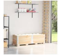 Pallet Collar Solid Pine Wood Black 150x50cm Stackable Foldable 20mm Galvanised