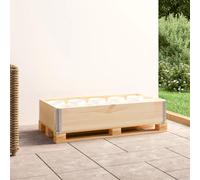Pallet collar Solid pine wood brown 50x100 cm Foldable Stackable Galvanised 20mm