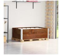 Pallet Collar Solid Pine Wood Dark Brown 120x80cm Stackable Foldable with Hinges