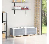 Pallet Collars 2pc Grey Solid Pine 150x50cm Stackable Foldable Garden Box crate