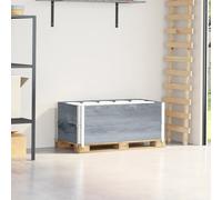 Pallet Collars 2pc Grey Solid Pine Wood 100x50cm Stackable Foldable 41cm Hinged