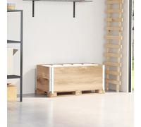 Pallet Collars 2pcs Solid Pine Wood Natural 100x50cm H41cm Stackable Foldable XL