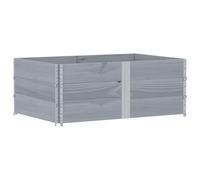 Pallet Collars 3 Pcs Grey 150x100 cm Solid Wood | Stackable,foldable,galvanised hinges,wood frame,raised bed use,pallet not included,space saving