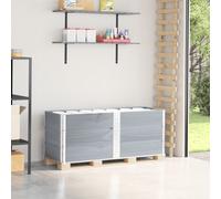 Pallet Collars 3 pcs Grey 150x50 cm Solid Wood Pine