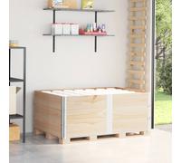 Pallet Collars 3x Solid Pine 150x100cm Natural Stackable Foldable Crates Garden