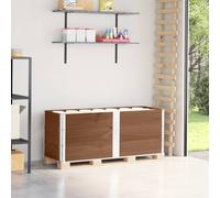 Pallet Collars Dark Brown Solid Pine 150x50x60.5cm Stackable Foldable 3pc Garden