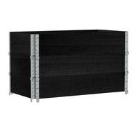 (dark brown, 100 x 50 cm/ 2 pcs) vidaXL Pallet Collars Garden Raised Bed Vegetable Planter Box Solid Wood Pine