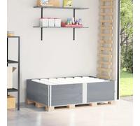Pallet Collars Grey Solid Pine Wood 150x100cm Stackable Foldable Set of 2pcs LxW