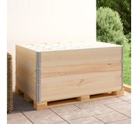 Pallet Collars Natural Wood 80x120 cm Solid Pine 20mm Foldable Stackable 3pcsSet