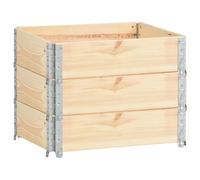 Pallet Collars Raised Pallet Stacking Frame Raised Bed Solid Pine Wood vidaXL