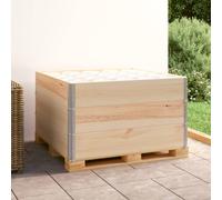 Pallet collars solid pine 100x100x19cm foldable stackable natural wooden 3pc set