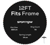 Pallet contains 11 units SPORTNOW Trampoline Mat with 72 V-Hooks, for 12ft Trampoline