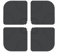 Pallet contains 22 units 4 pc Heavy Duty Plastic Umbrella Weight Base-Black