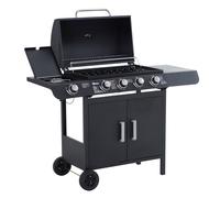 Pallet contains 9 units 4 Gas BBQ Grill with Wheels, Steel-Black