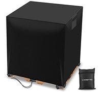 Pallet Cover,600D Heavy Duty Pallet Covers Fits Large Pallets Up to 48" x 60" x 48" | Waterproof,Rip-Proof, Anti-UV, Fade Resistant, with Adjustable Velcro Strap,Black