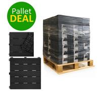 Pallet Deal - Nicoman Composite Interlocking Cosmo Deck Tiles 30Cm X 30Cm Dark Grey - 630Pcs
