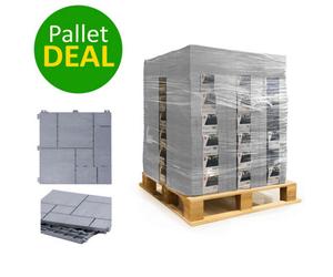 Pallet Deal - Nicoman Composite Interlocking Mosaic Light Grey Deck Tiles 30Cm X 30Cm - 630Pcs