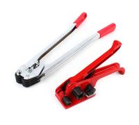 Pallet Packaging Strapping Banding Kit Sealer Tensioner Portable Machine Belts Strap Crimper Tool Heavy Duty Hand And Manual Packing Plastic Straps Set Cutter Coil Belt Tools Binder Buckle Sealing