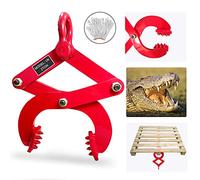 Pallet Puller 2T/4409lbs Capacity Heavy Duty Steel Single Scissor for Pulling Pallets, Woods and Other Things Easily, 8 Inches Bigger Jaw Opening Pallet Grabber