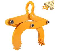 Pallet Puller Clamp 1T/2204LBS Steel Single Scissor Stump Puller Tool Bush Grabber, 5 Inch Jaw Opening Pallet Grabber Heavy Duty Truck Material Handling Hook Puller Tool Pulling Hoisting Wood-Yellow