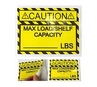 Pallet Rack Capacity Labels 3×4 Inch Caution MAX Load/Shelf LBS Warning Stickers - 25 Pcs/Pack Industrial Strength Sticker for Warehouse Safety (Yellow, 3 x 4inch)