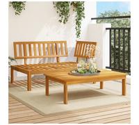 Pallet Sofa Brown 133x92x69cm Solid Acacia Wood Outdoor Modular Corner NoCushion