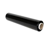 Pallet Stretch Wrap Extra Long Roll Standard Core Thick Shrink Wrap Cling Film Plastic Wrap Packaging for Removal Industrial & Warehouse Use (Black - 1 Pack, 15.8in Wide x 820ft Long)