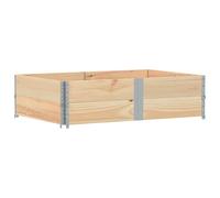 Pallet Top Frame Pack of 2 150 x 100 cm Solid Pine Stackable Foldable for Storage, Transport and Load Securing on Euro Pallet Industrial Shipping