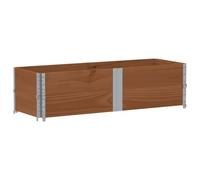 Pallet Top Frame Pack of 2 Brown Solid Pine Wood 150 x 50 cm Stackable Foldable for Storage Transport and Load Securing in Industrial Workshop Shipping