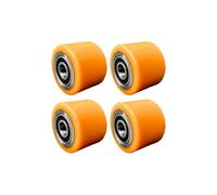 Pallet Truck Nylon Rollerswith Bearings, Electric Pallet Truck Load Drum Wheel 80x70x20mm Poly Tread Built In Bearings Bore 20mm