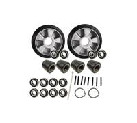 Pallet truck roller, Rollers，4x Rollers + 1 Pair Steering Wheels with Bearings,Rubber Tread for Manu