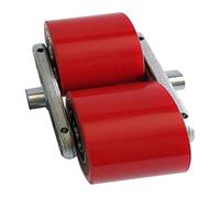 Pallet Truck Rollers Assembly 80x70x20mm with Heavy Duty PU Wheels for Manual Forklift Accessories Built-in Ball Bearing 20mm Bore 80mm Diameter 70mm Width