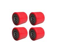 Pallet Truck Rollers - Heavy Duty Polyurethane PU Wheels 80mm Diameter, 60mm Width, 20mm Bore, Built-in Ball Bearing - Manual Forklift Truck Accessories