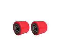 Pallet Truck Rollers Set of 2 - Pallet Truck Rollers Built-in 6204 Bearing 20mm Bore, Diameter 80mm, Width 50mm Heavy Duty Polyurethane PU Wheels 80x50x20mm Manual Hydraulic Forklift Truck Accessories