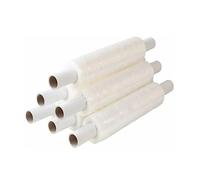 Pallet Wrap Roll Extended Core Stretch Shrink Cling Film Wrapping Roll 23mu, 500mm Industrial Uses, Tear-Resistant Stretch Shrink Film by VapourOn (Pack of 6 (Clear))