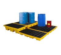 Pallets Garage Wall Racks Industrial Modular Spill Platform Containment Pallet Warehouses Factory Anti-Leakage Drum，Spill-Proof Oil Tank Tray - Leak-Proof Conta