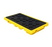 Pallets Garage Wall Racks Industrial Modular Spill Platform Containment,Spill Containment Platform, Modular Spill Platforms, Yellow and Black Polyethylene Pallet with Drain, Warehouses Facto