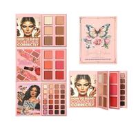 Palletto Trucco A Libro, Illuminante Impermeable A 36 Colori Con Applicazione Versatile A Forma Di Libro, Palletto Viso A 3 Strati | Per Party Bellezza Spostamenti Donne Ragazze Viaggio