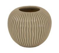 Sostter Striped Ceramic Vase with Earthy Finish in Natural Sostter Natural