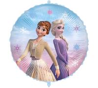 Palloncino Frozen II Elsa e Anna con pesetto e nastrino 18-46cm, 1pz.