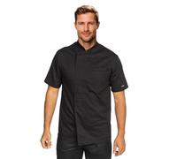 PALLTEX KOTO SS 100% Cotton Chef's Jacket, Unisex Chef's Jacket, Women's Chef's Jacket, Men's Chef's Clothing, Professional Chef Uniform, Short Sleeve, black, S