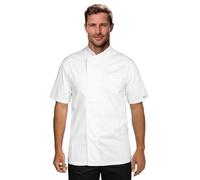 PALLTEX Koto SS Chef Jacket - Unisex, 100% Cotton, Short Sleeve Professional Chef Uniform - White, Size L