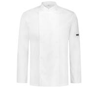 PALLTEX NORI LS Chef's Jacket Unisex Chef Jacket Women's Chef Jacket Men's Black/White Chef's Clothing Professional Chef Uniform Long Sleeve, White, XL