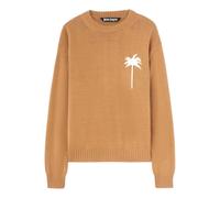 Palm Angels Back Palms Knit Sweater 'Beige Off White' PMHE080S25KNI0016103 L