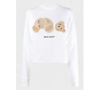 Palm Angels Bear Fitted Crew White Brown - Womens - White - XL